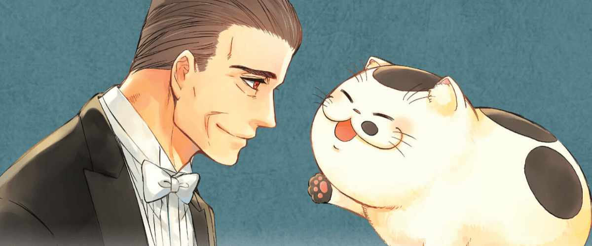 Kanda looks lovingly at his smiling cat, Fukumaru. Sakurai, Umi. "A Man and His Cat Vol. 3." Gangan. 12 July 2019.