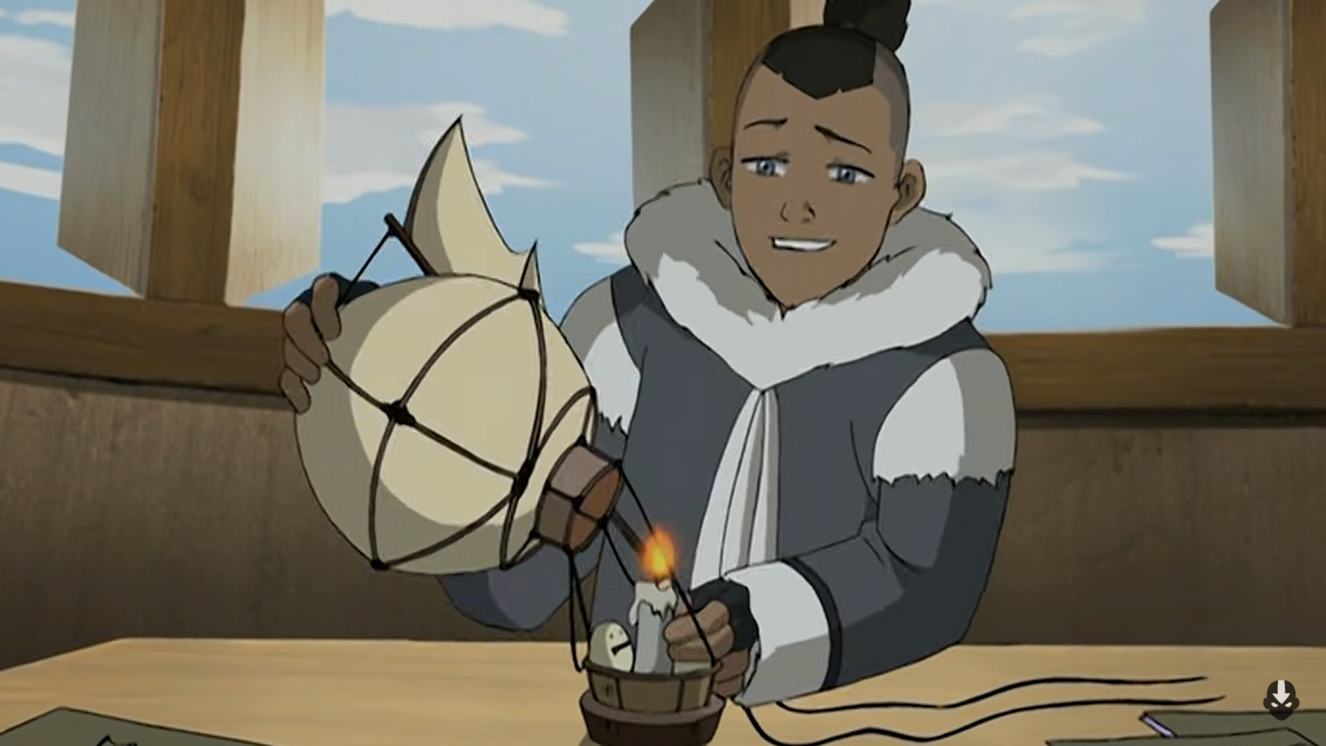 Sokka invents the hot air balloon.