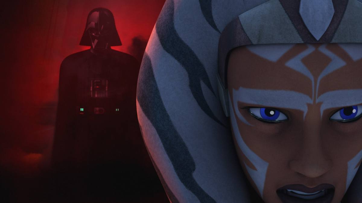 Ahsoka sheds tears as she sees what Anakin has become. 