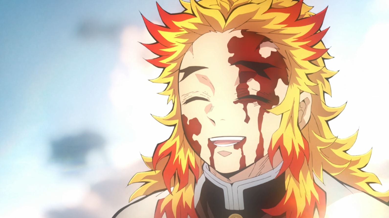 Rengoku smiling one more time before his death. 