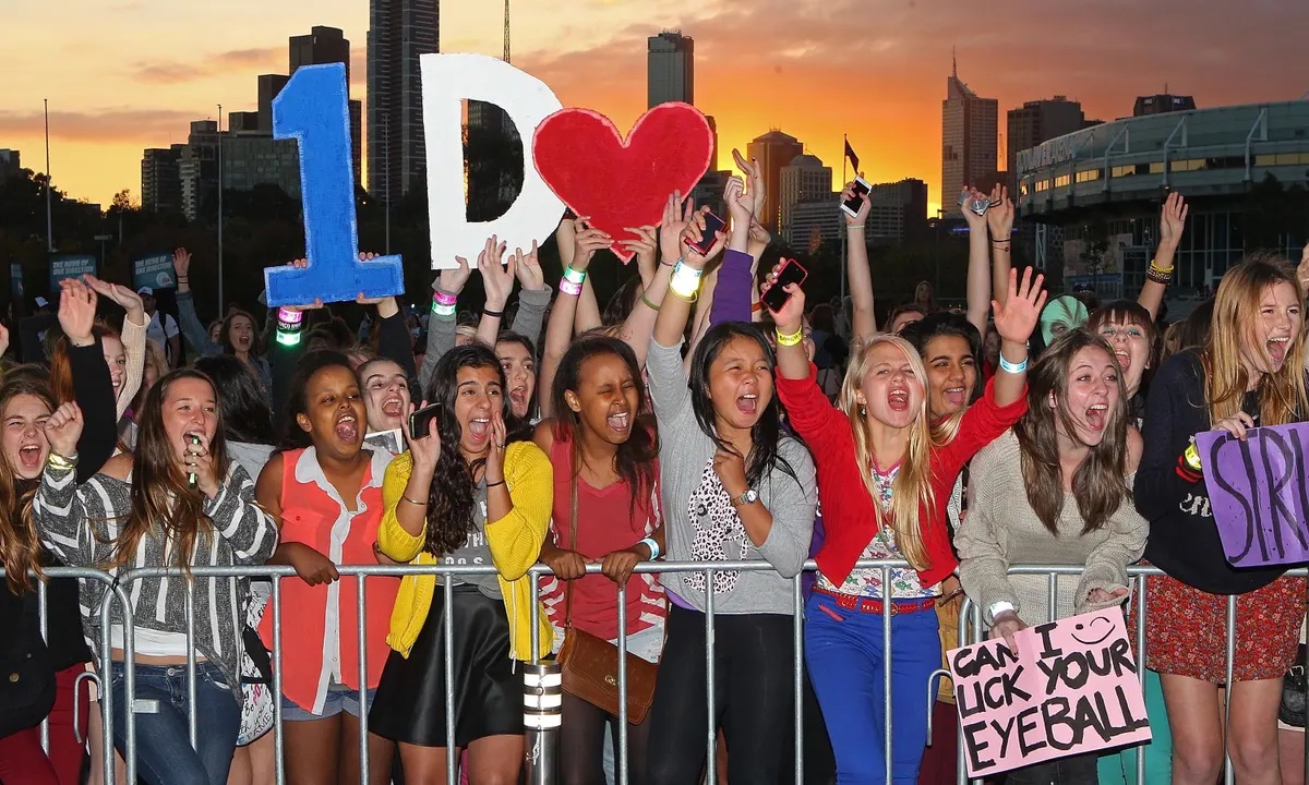 Unknown. One Direction fangirls at a concert.