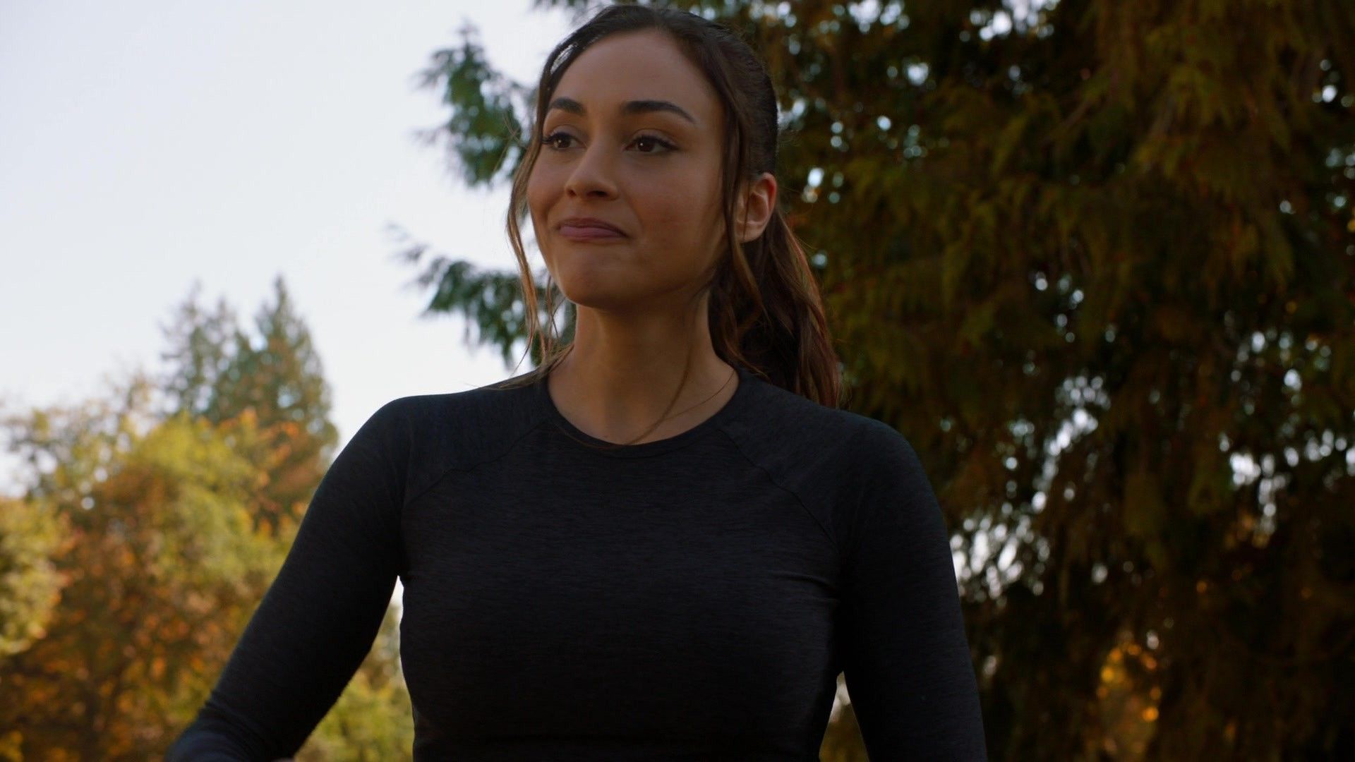 Raven Reyes from "The 100" poses in the same planet as Echo.