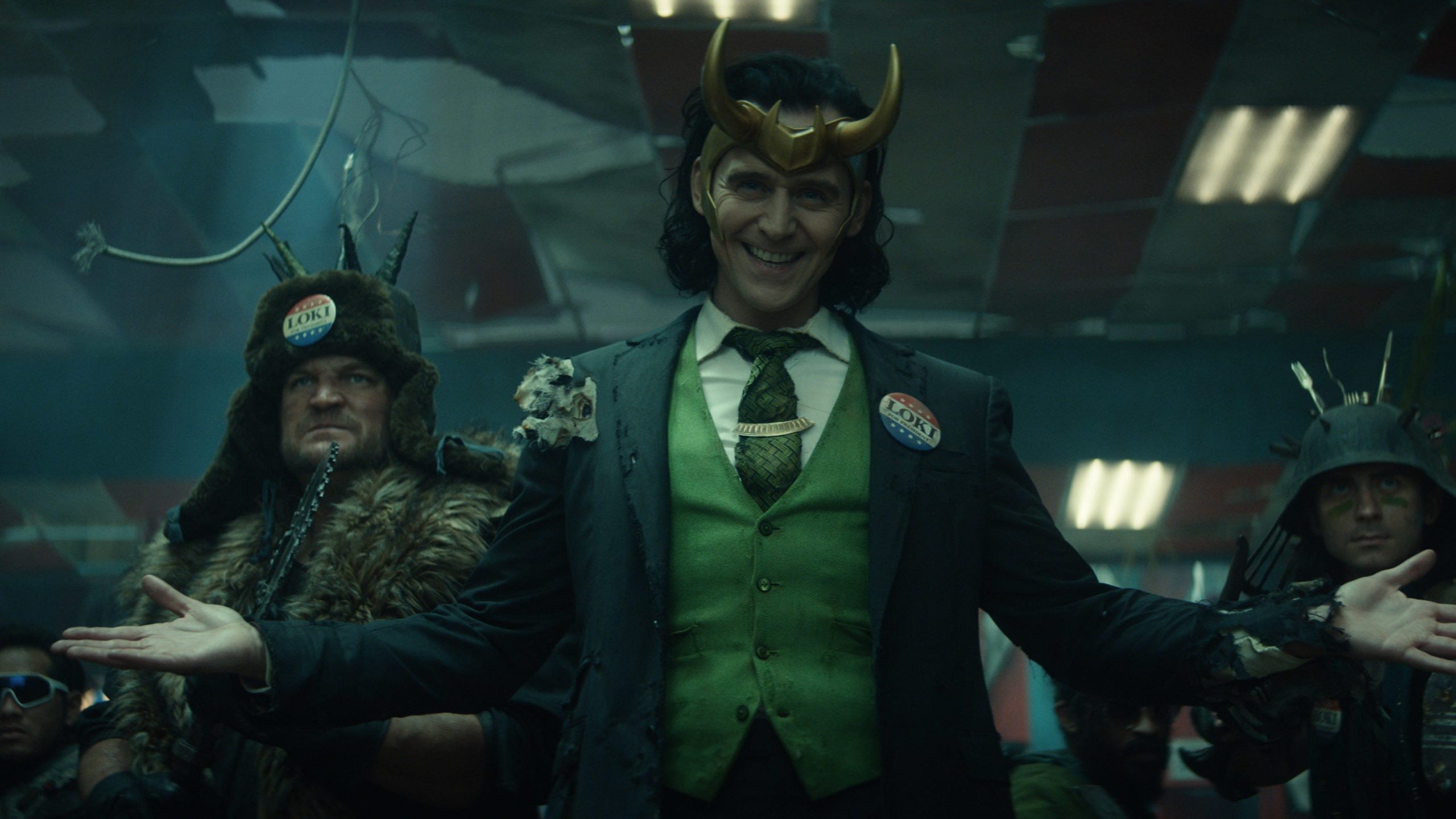 Loki being the comic relief in a tense scene in the series Loki (2021-Present).