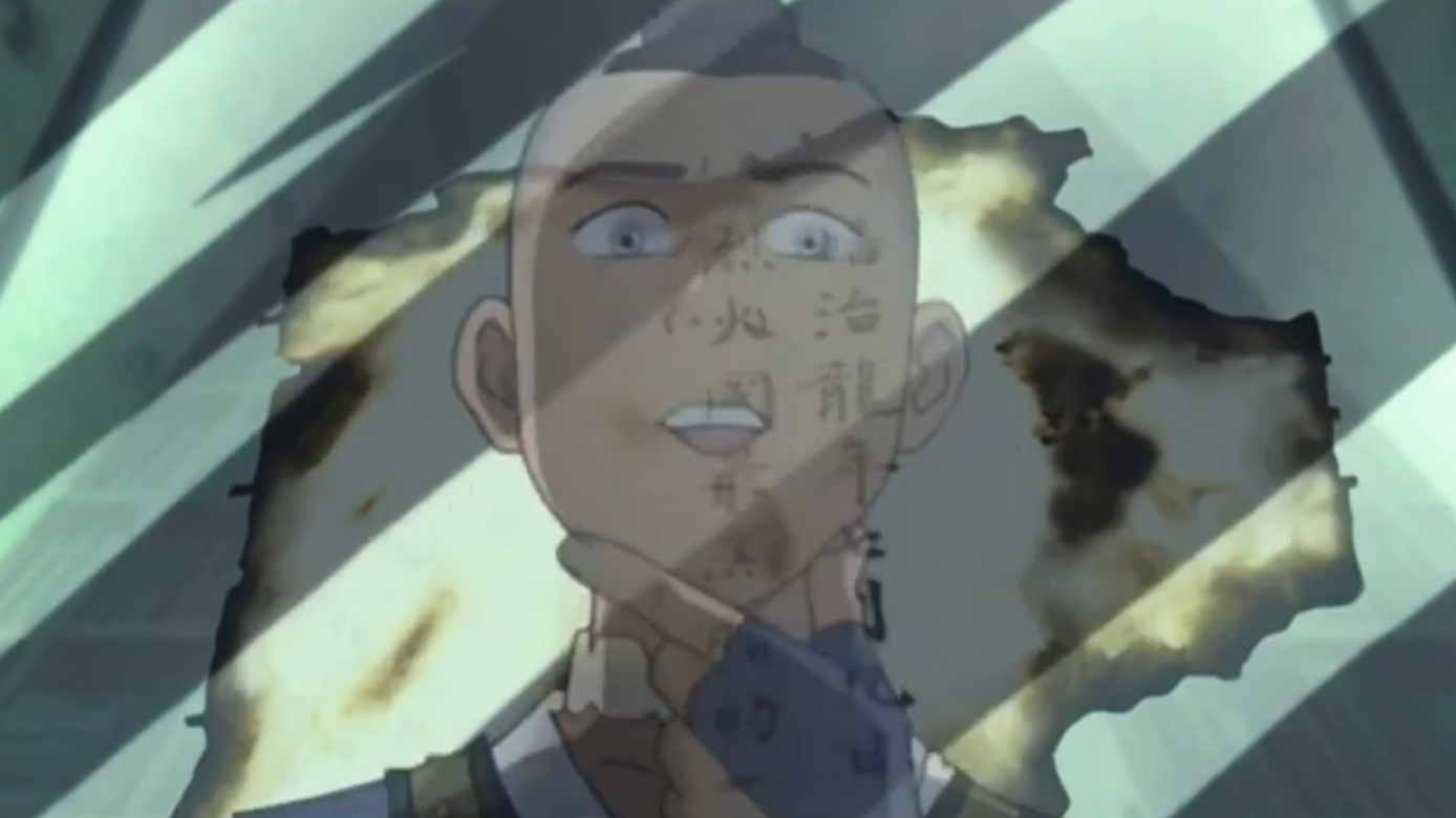 Sokka finds a clue to the "darkest day in Fire Nation history" in the Great Library.