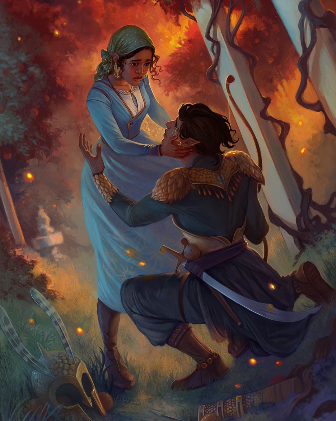 Alizayd and Nahri from "City of Brass."