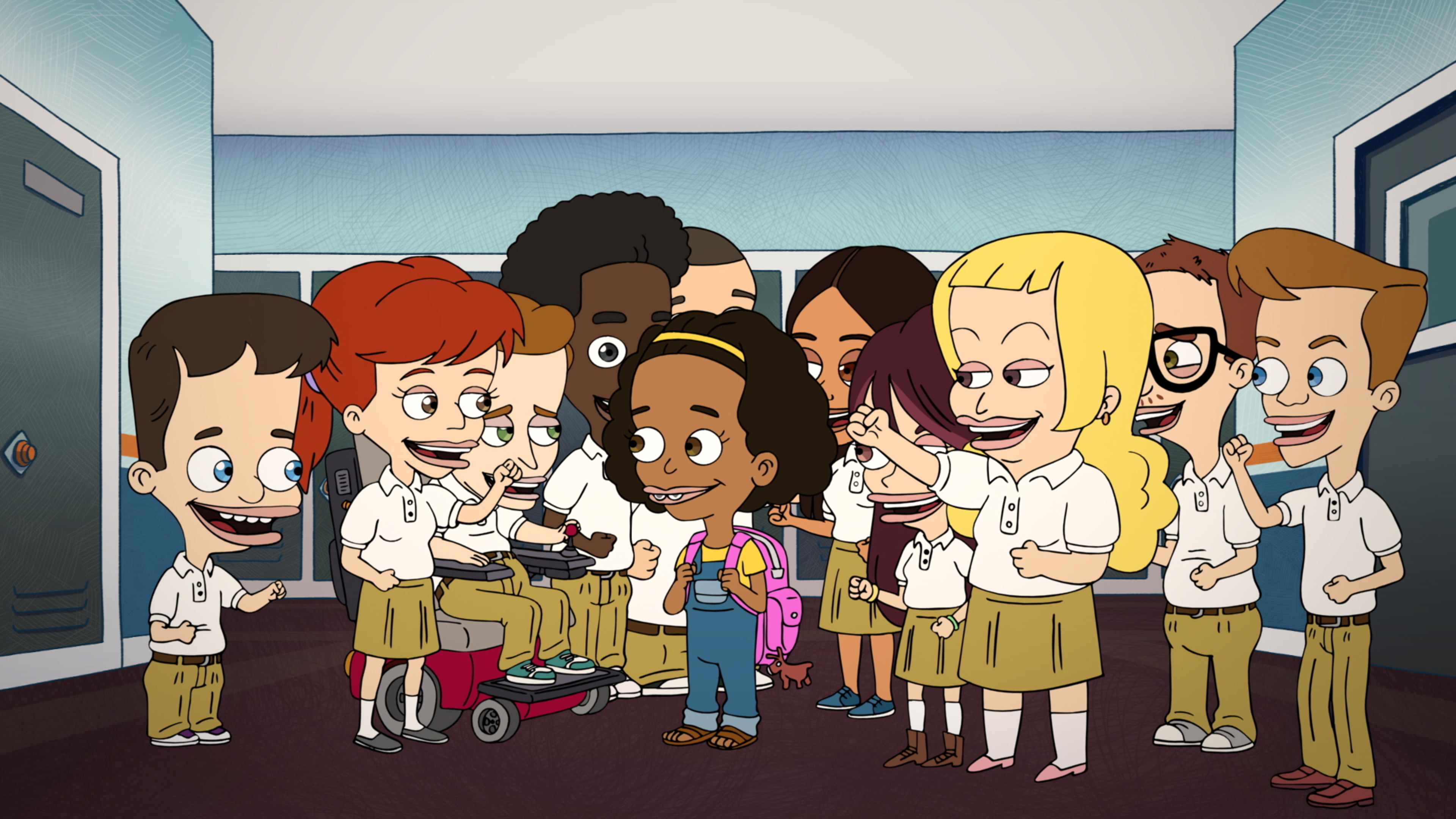 The characters of 'Big Mouth' in a promotional photo.