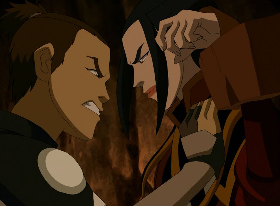 Sokka interrogates Azula on the Day of the Black Sun.