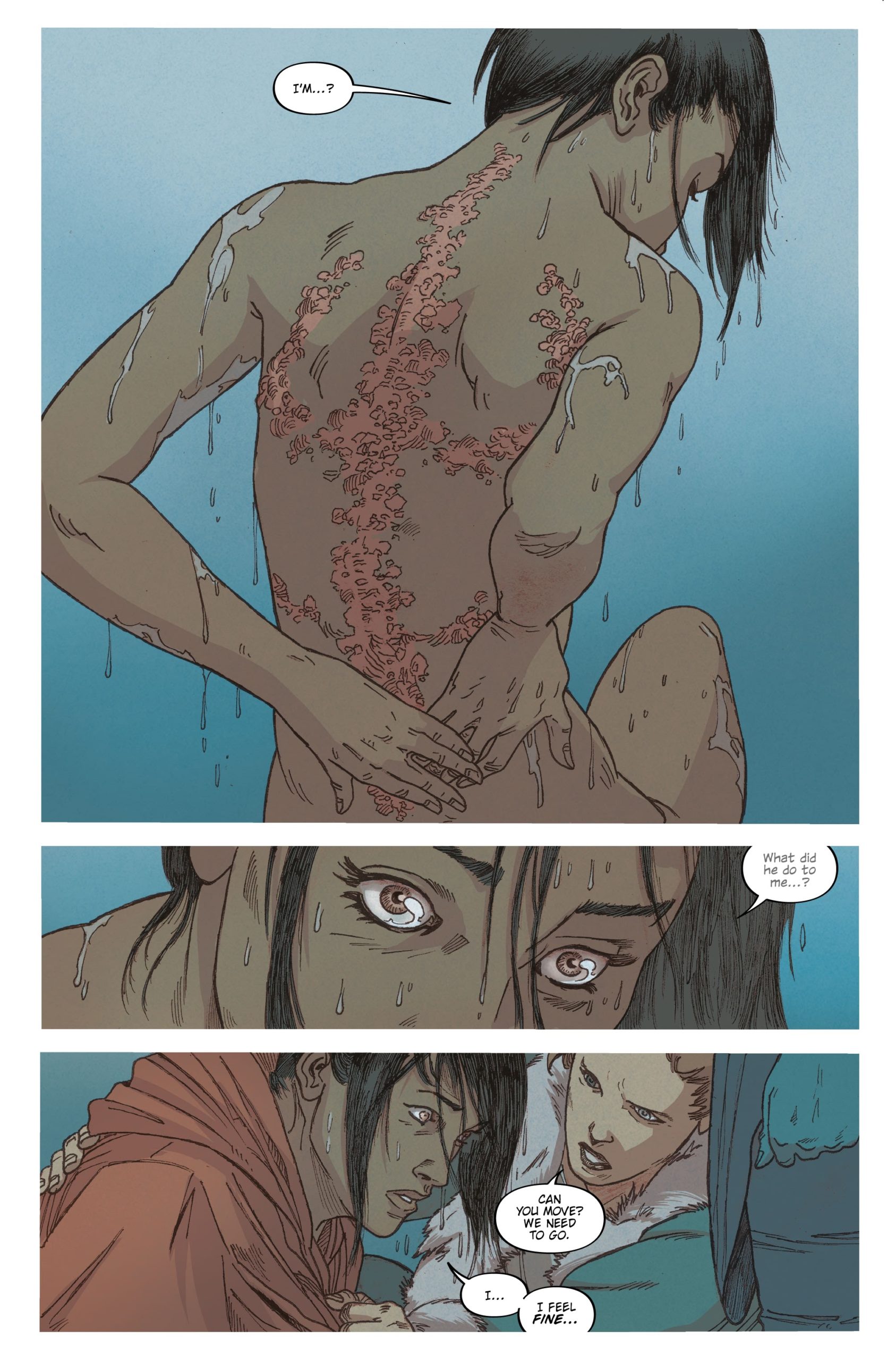 Ash finds out her back has been cured in Blade Runner 2029 #6 and #7