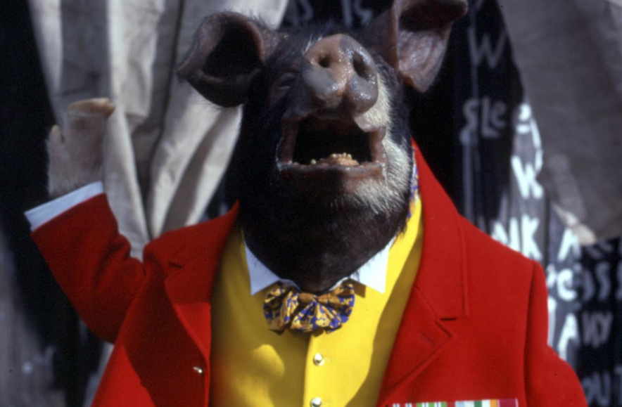 Napoleon is his suit in the life action version of "Animal Farm." 