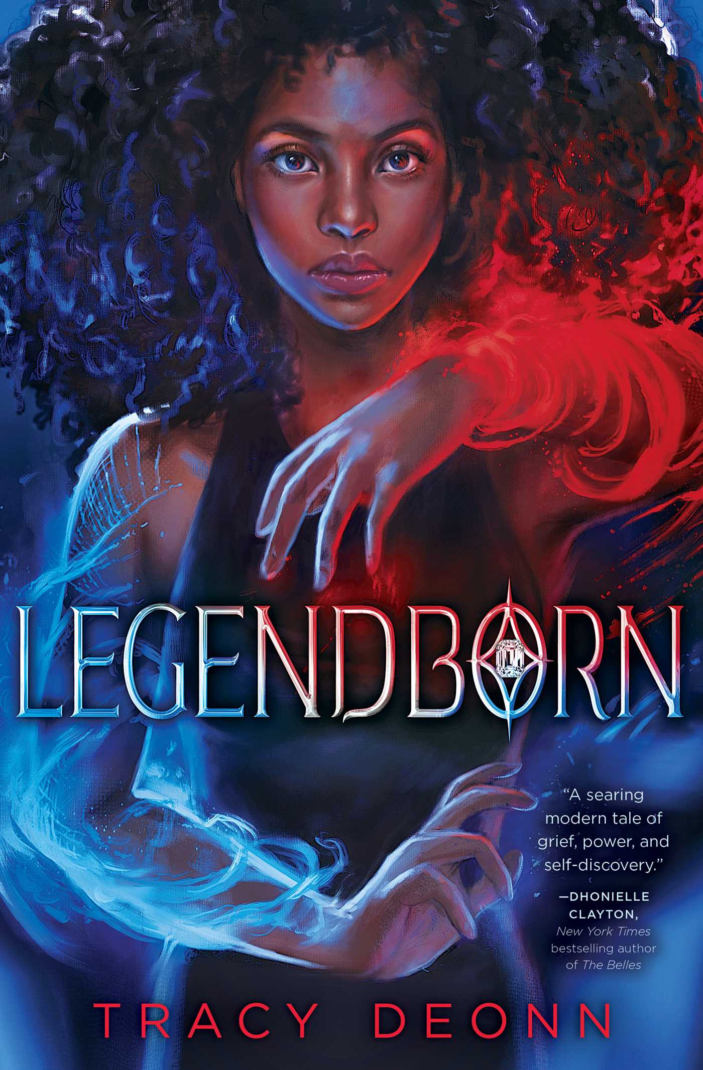 The front cover of "Legendborn," showcasing Bree using her powers. 