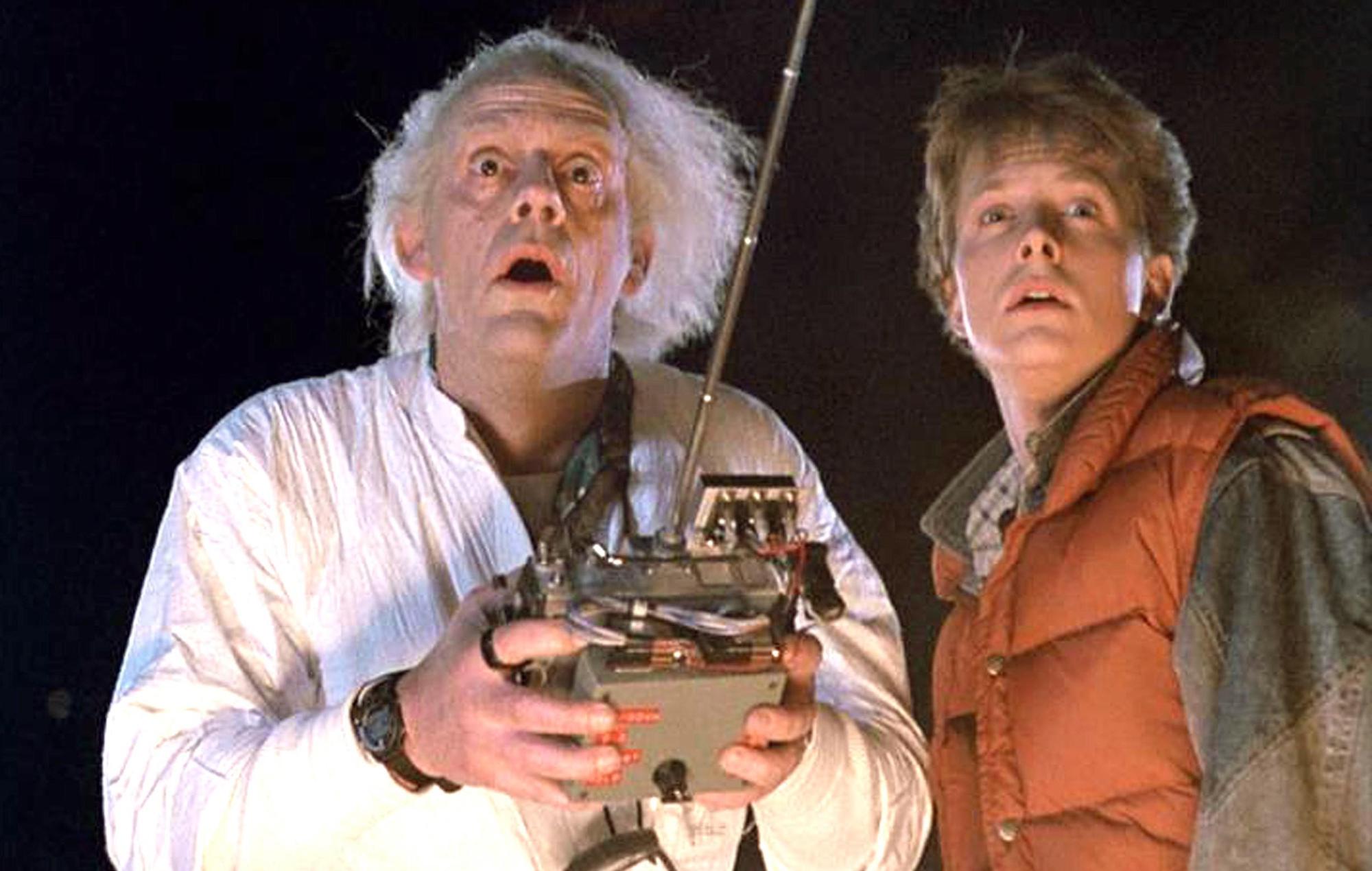 Doc and Marty looking surprised.