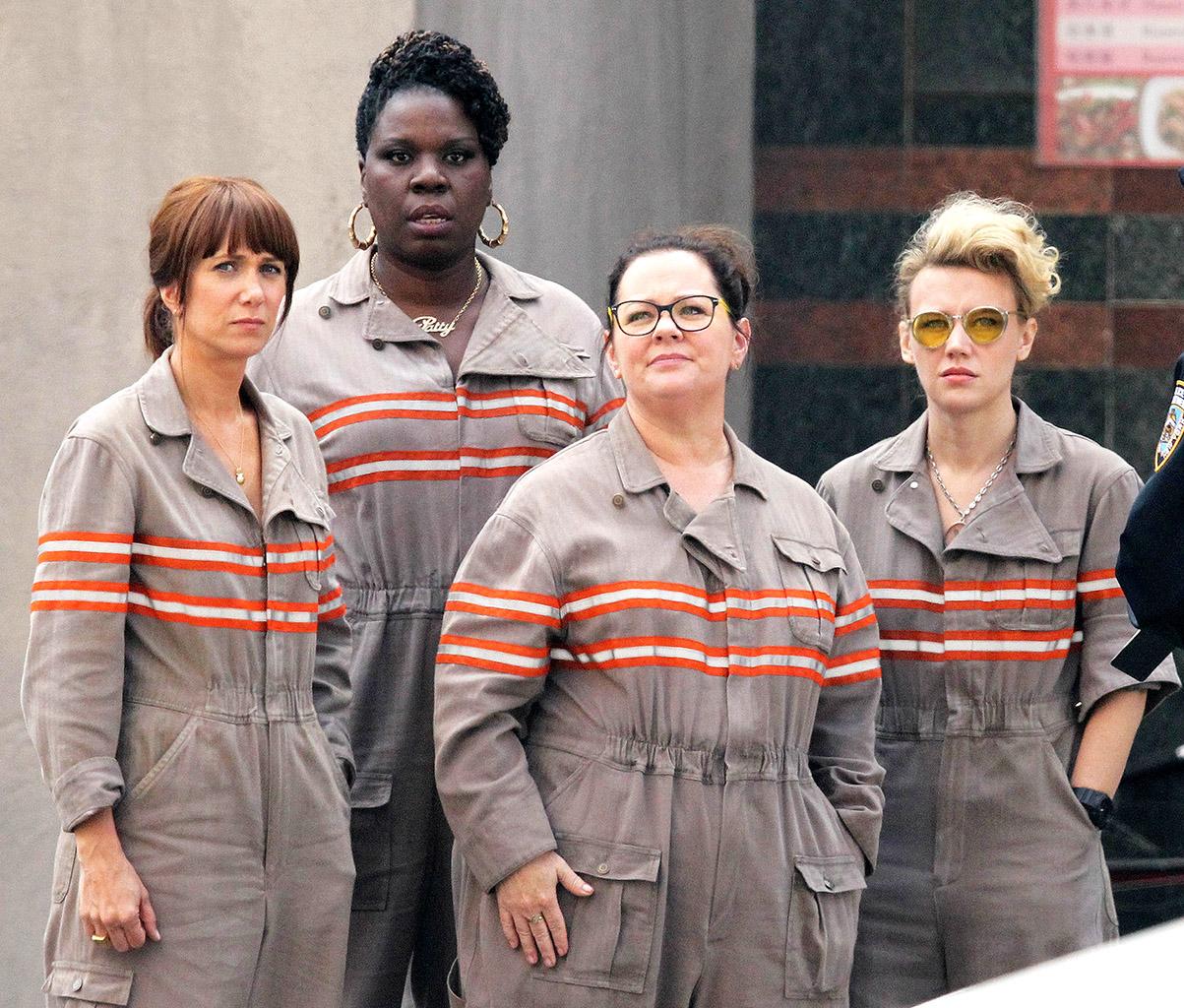 The cast of Ghostbusters (2016). 