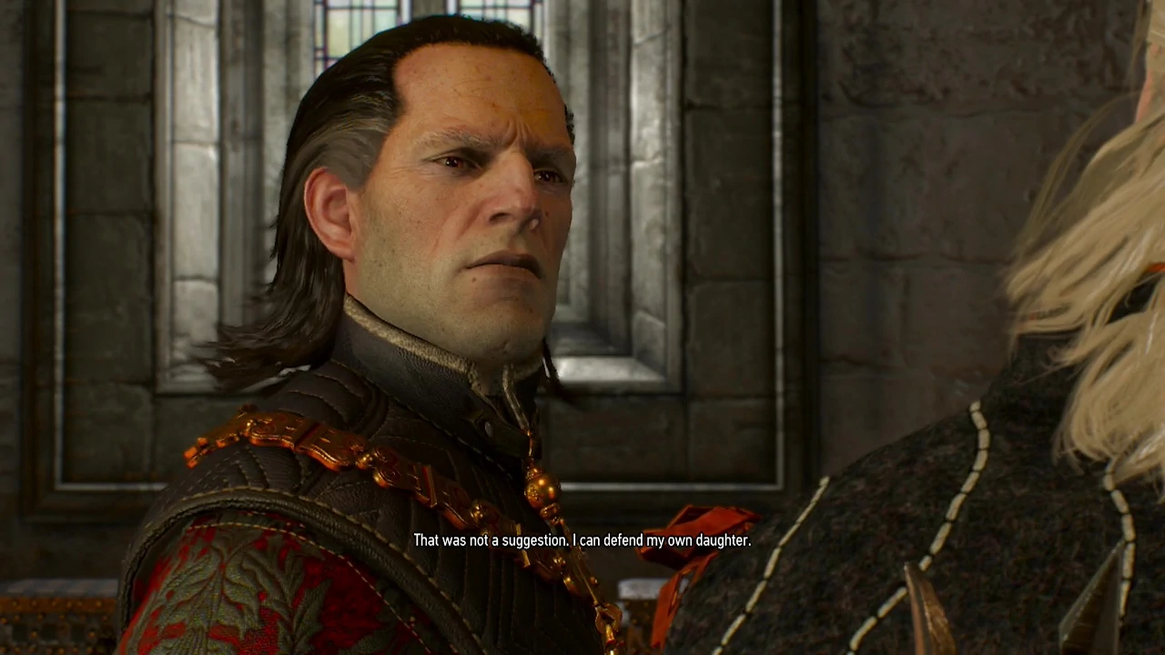 Emhyr var Emreis chats with Geralt