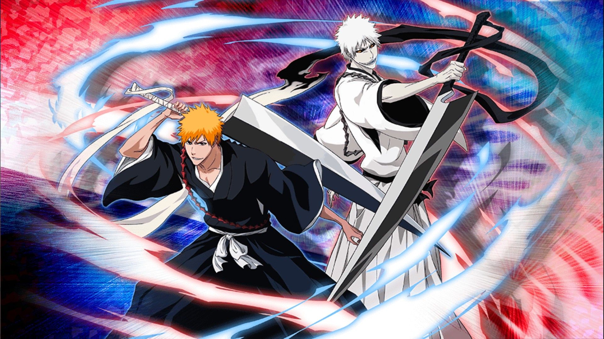 Ichigo fighting alongside White Ichigo.