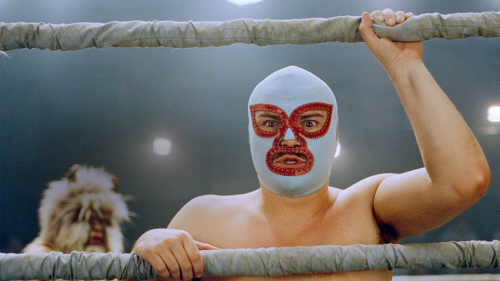 Jack Black fighting as Nacho Libre in Nacho Libre (2006).