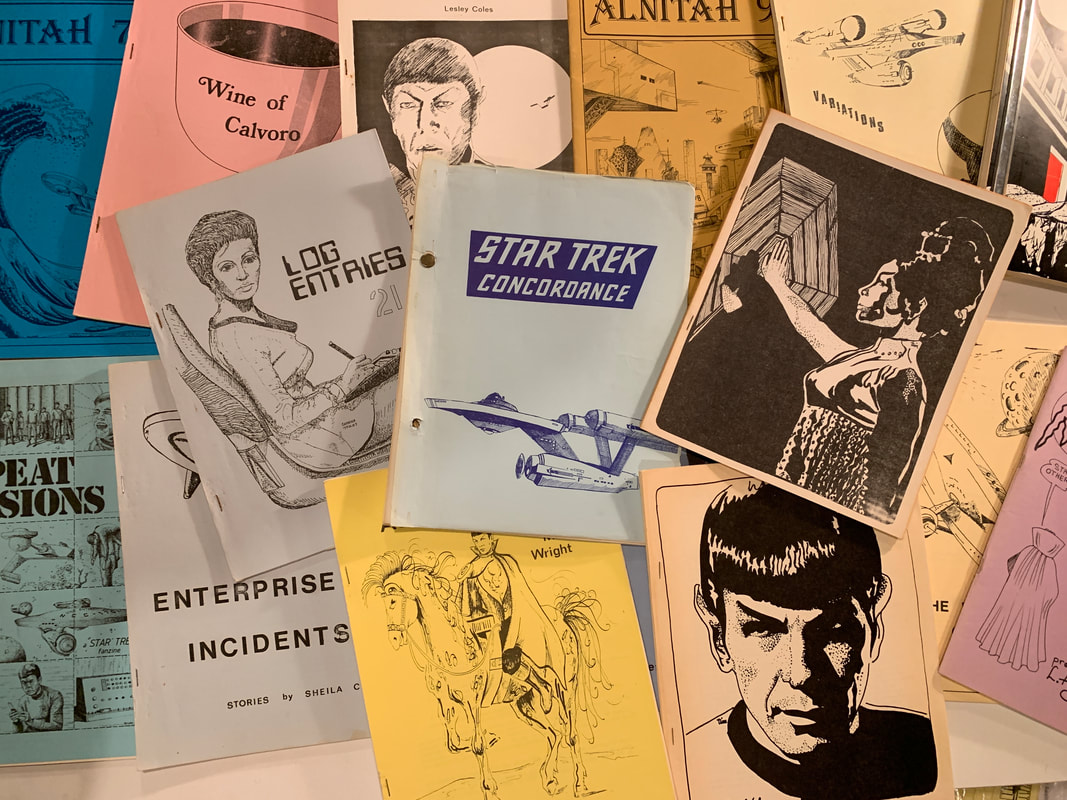 An assortment of Star Trek fanzines from the 1960s.