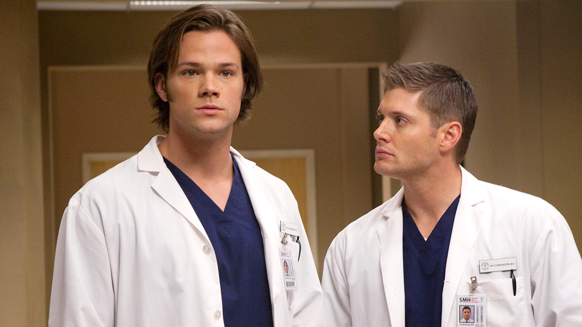 Sam and Dean Winchester as the characters in "Dr. Sexy M.D.". 