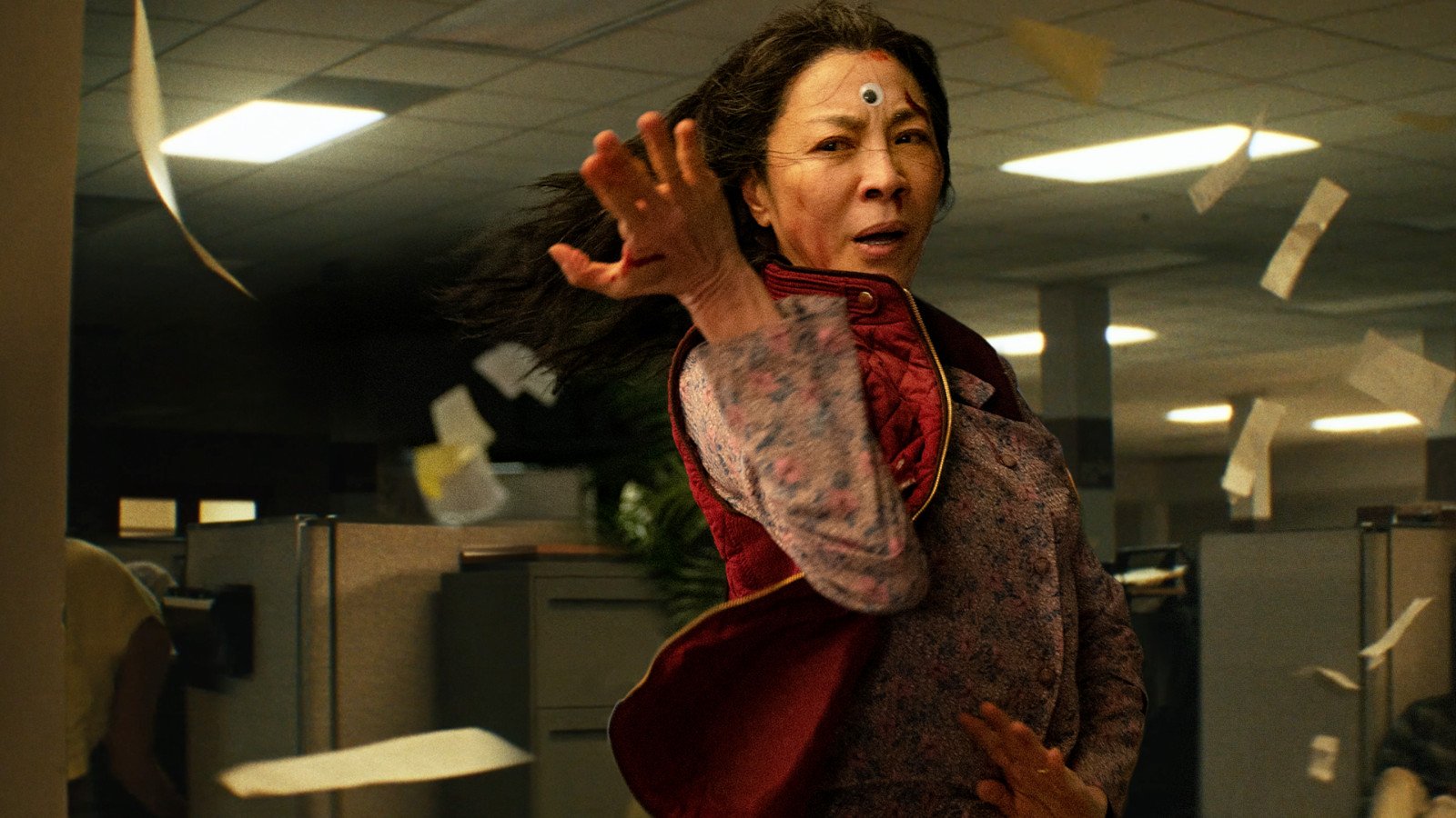 Michelle Yeoh as Evelyn Quan Wang in Everything Everywhere All At Once (2022).