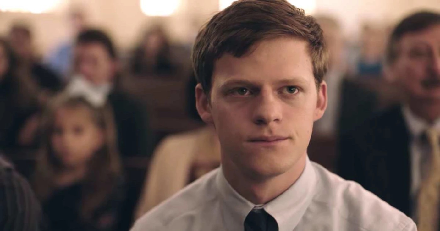 A frame from the movie "Boy Erased."