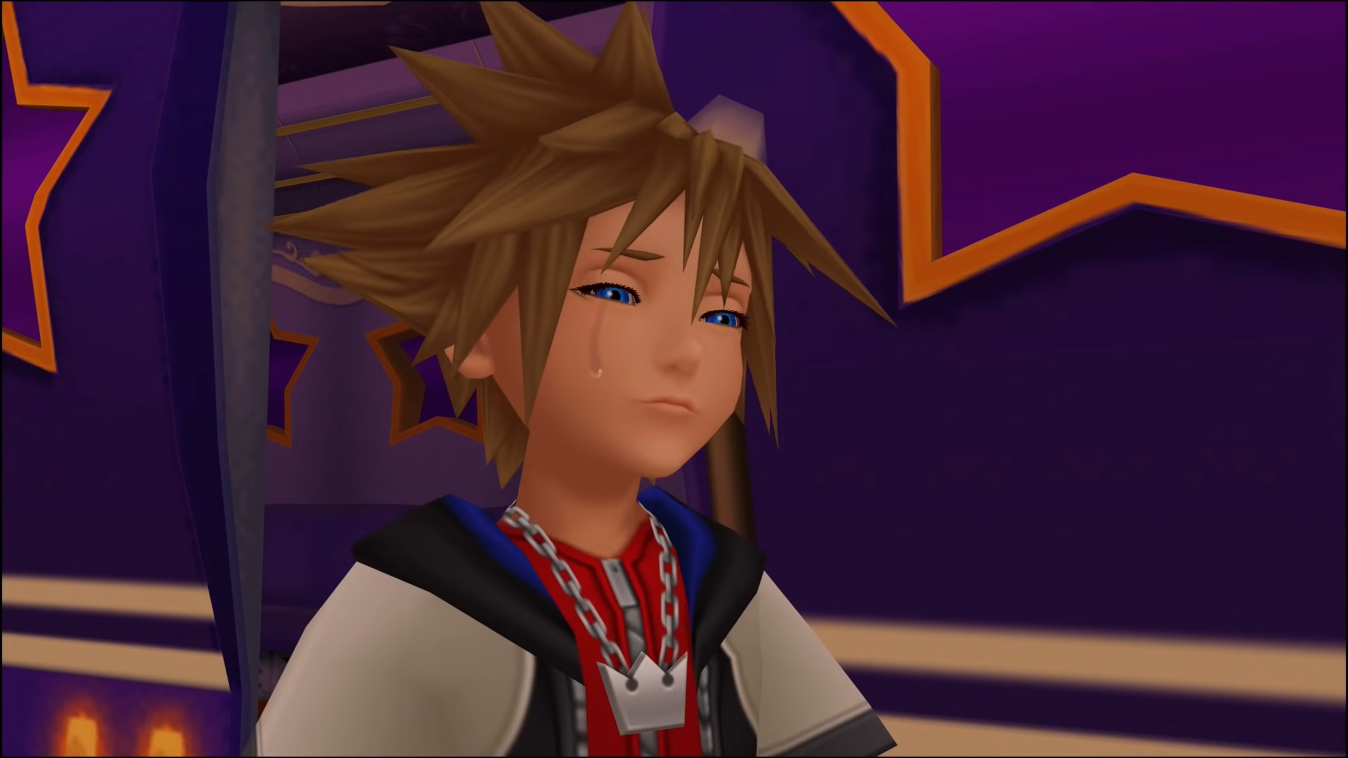 "Kingdom Hearts II". 2007. Square Enix. Disney. Sora is crying.