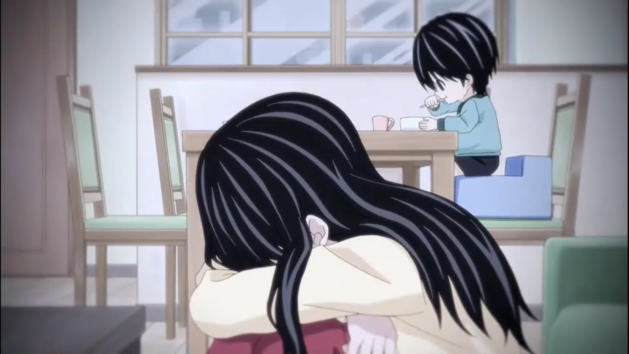 Woman sits with her head in her arms in distress while a young child eats at the table beside her. Mami Tsumura. Episode 7: Kotaro Lives Alone. LINDENFILMS. 2022. 