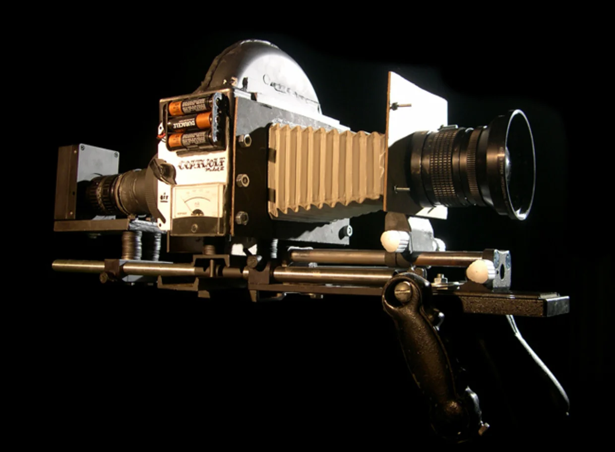 The camera Evan Glodell built to film his movie “Bellflower” (2011).