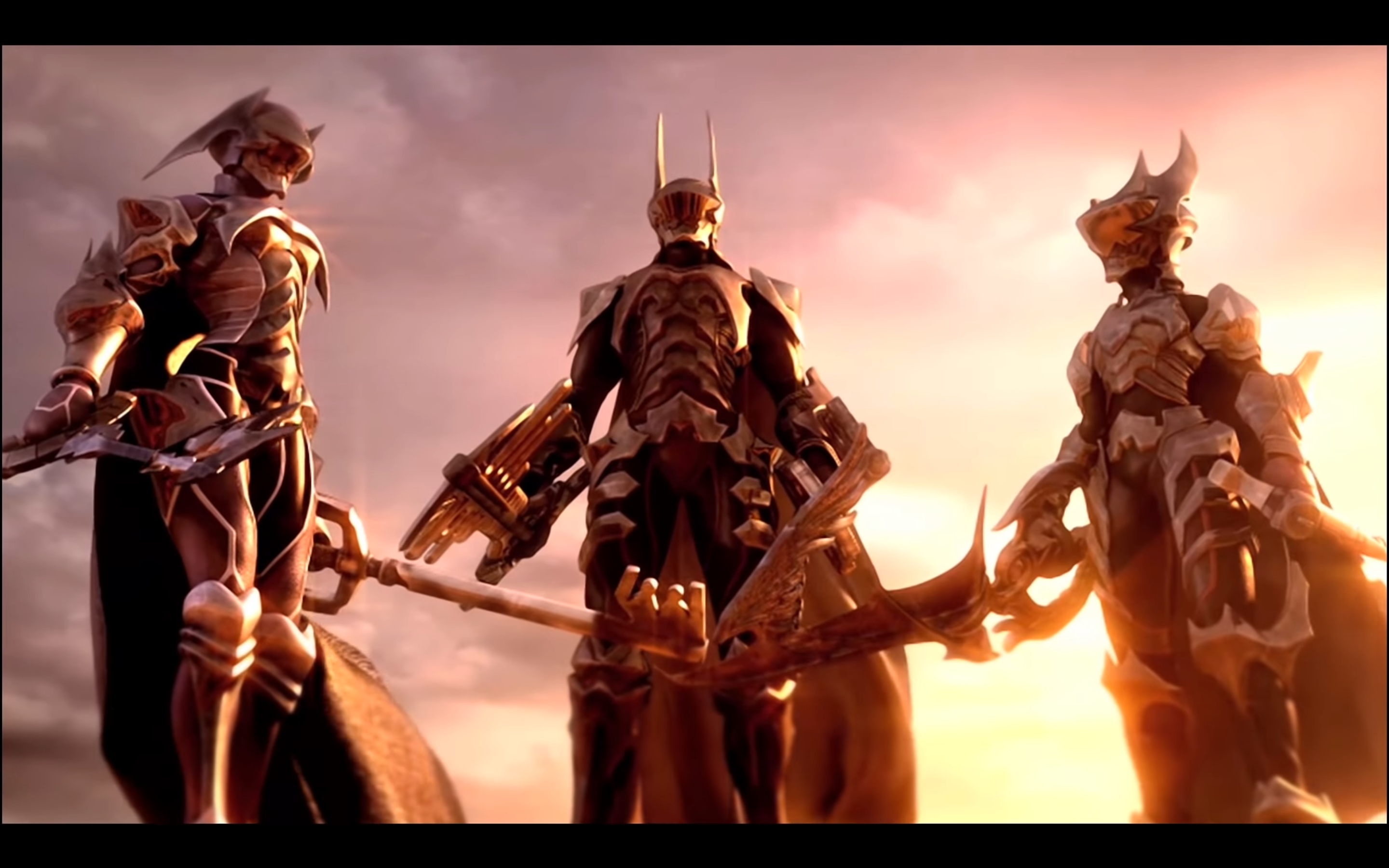"Kingdom Hearts II." Square Enix. 2007.
A mysterious armored trio of keyblade wielders.