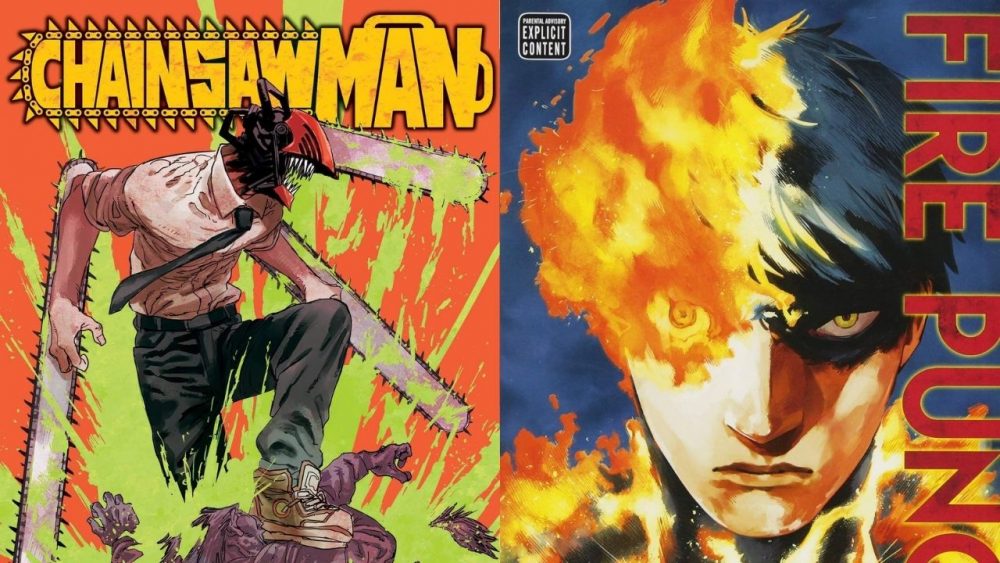 Tatsuki Fujimotos "Chainsaw Man" (2018-) and "Fire Punch" (2016-2018) side-by-side.