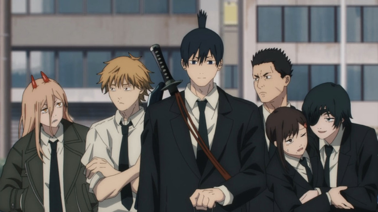 Power, Denji, Aki Hayakawa, Kobeni Higashiyama, Hirokazu Arai, and Himeno from "Chainsaw Man" (2022-) 