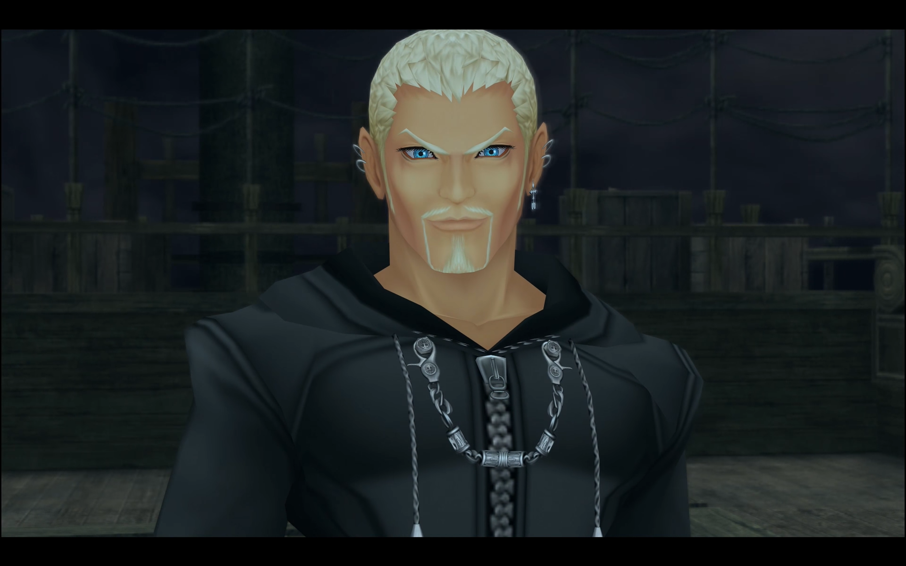 "Kingdom Hearts II." Square Enix. 2007.
Luxord reveals himself.