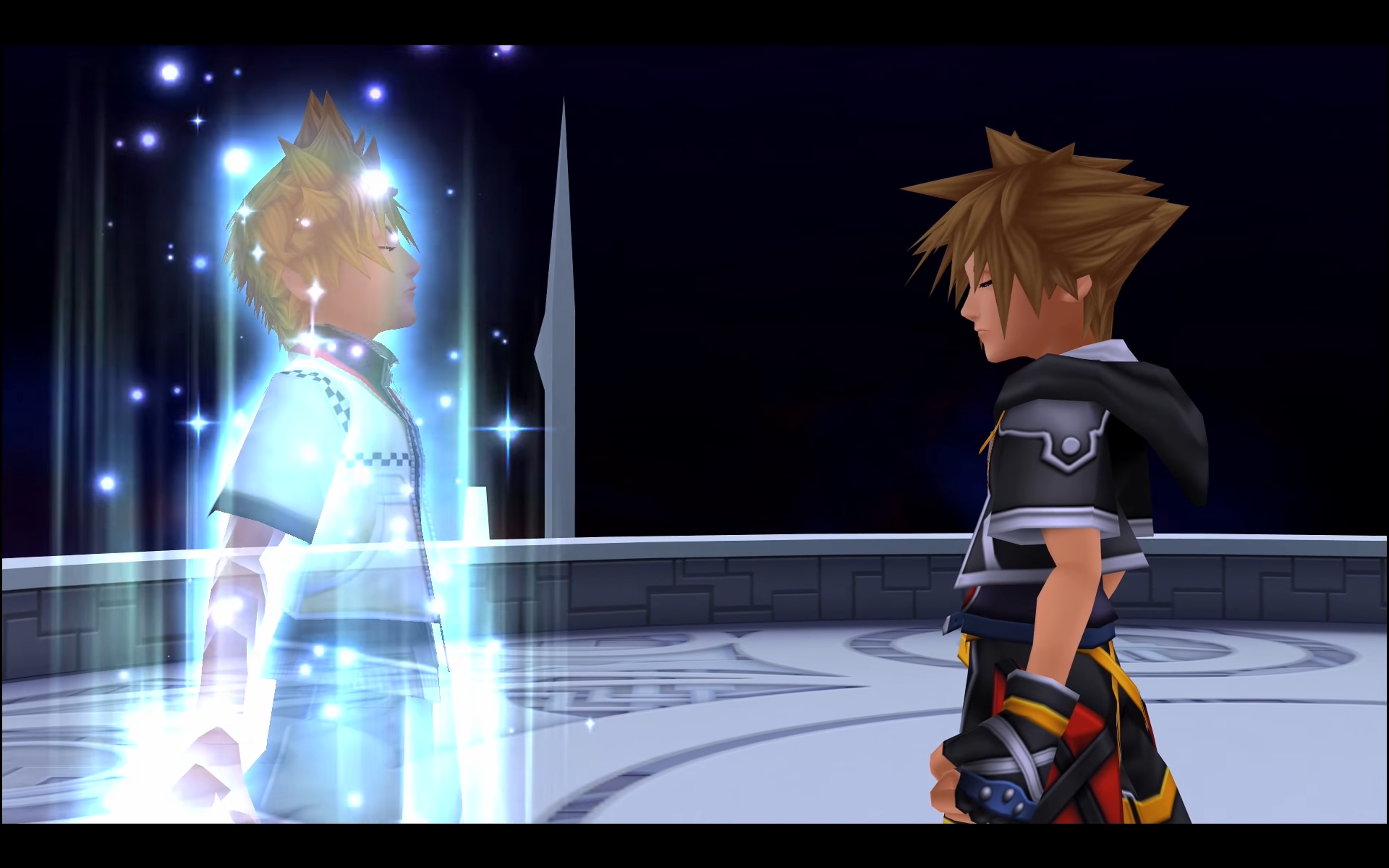 "Kingdom Hearts II." Square Enix. 2007.
Roxas assimilates with Sora.