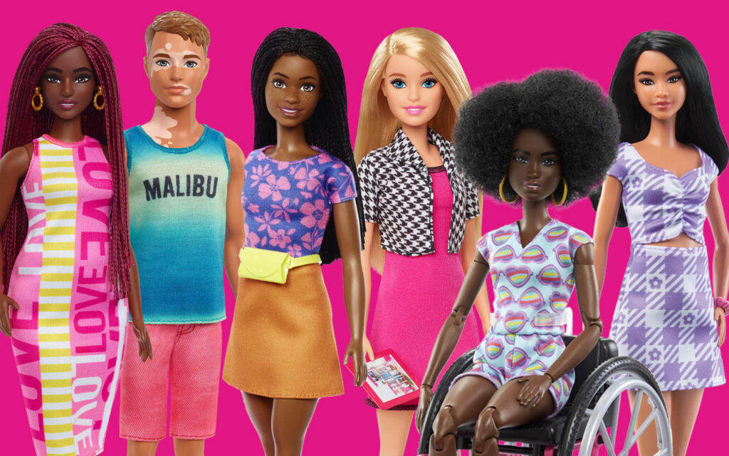 Barbie's diverse line of dolls