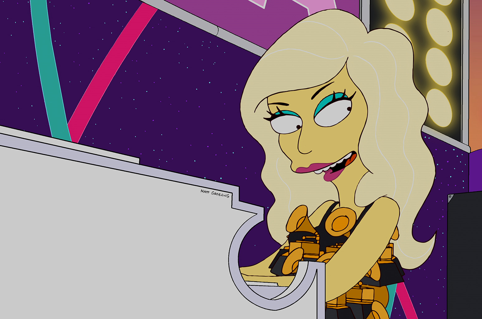 The Simpsons. Season 23, Episode 22: "Lisa Goes Gaga. 2012-2012. FOX