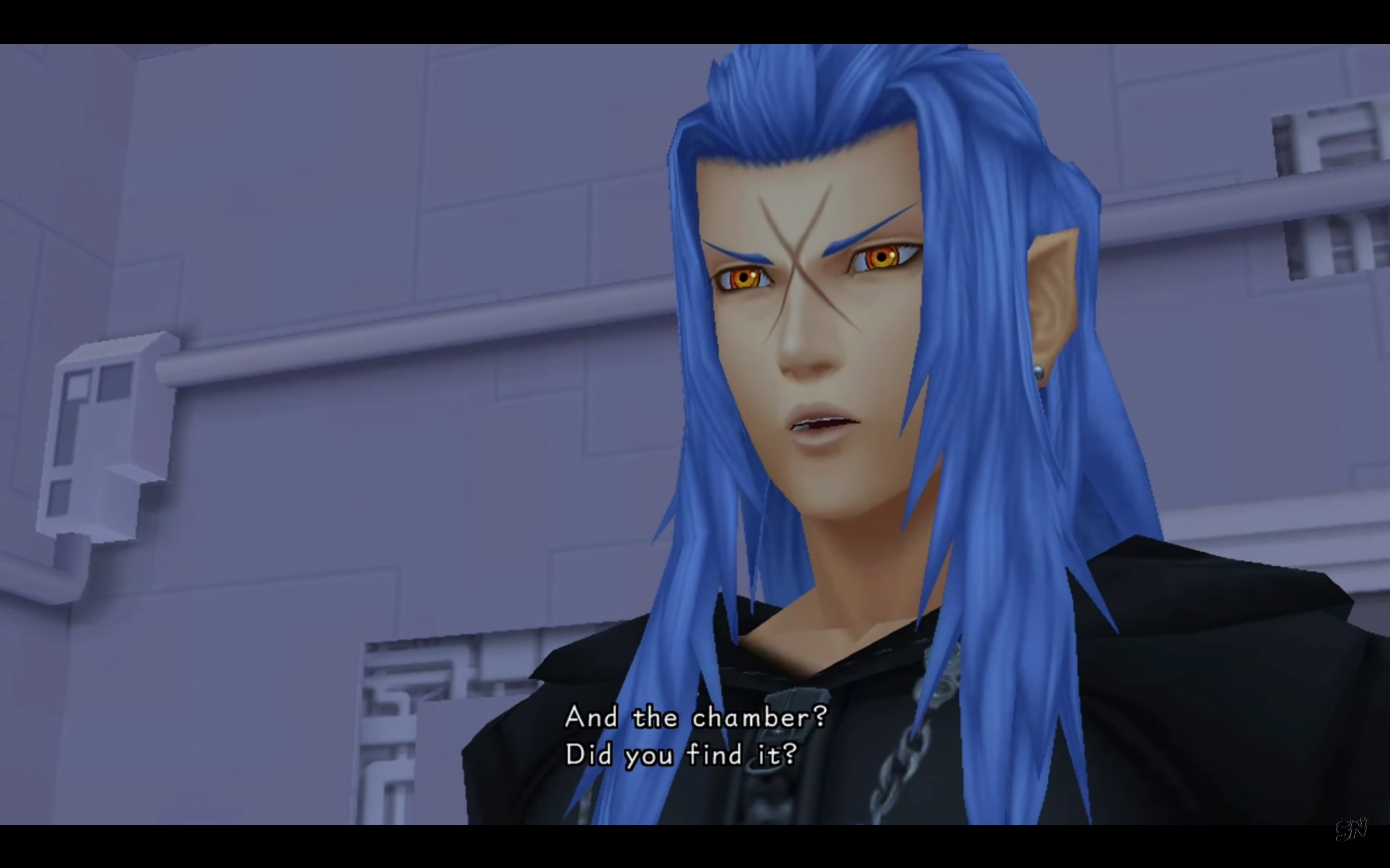 "Kingdom Hearts: 358/2 Days". 2009. Square Enix.
Saix asking about the Chamber of Waking.