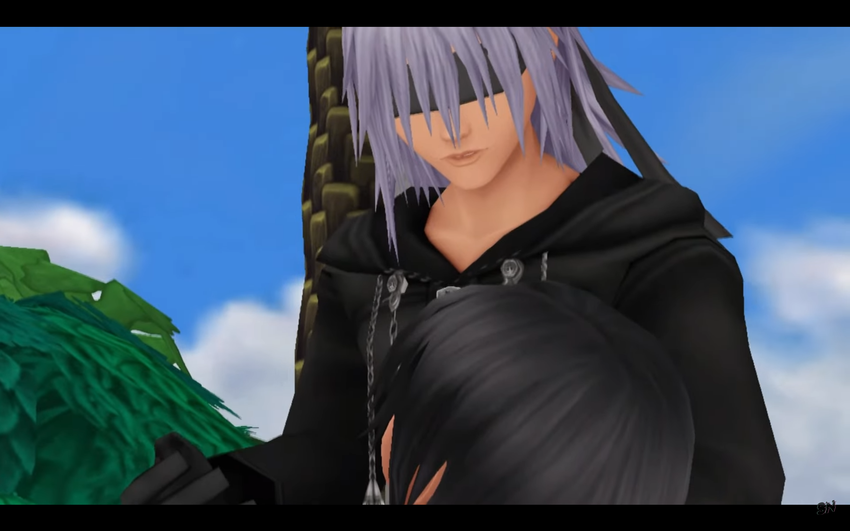 "Kingdom Hearts: 358/2 Days". 2009. Square Enix.
Riku holding Xion.