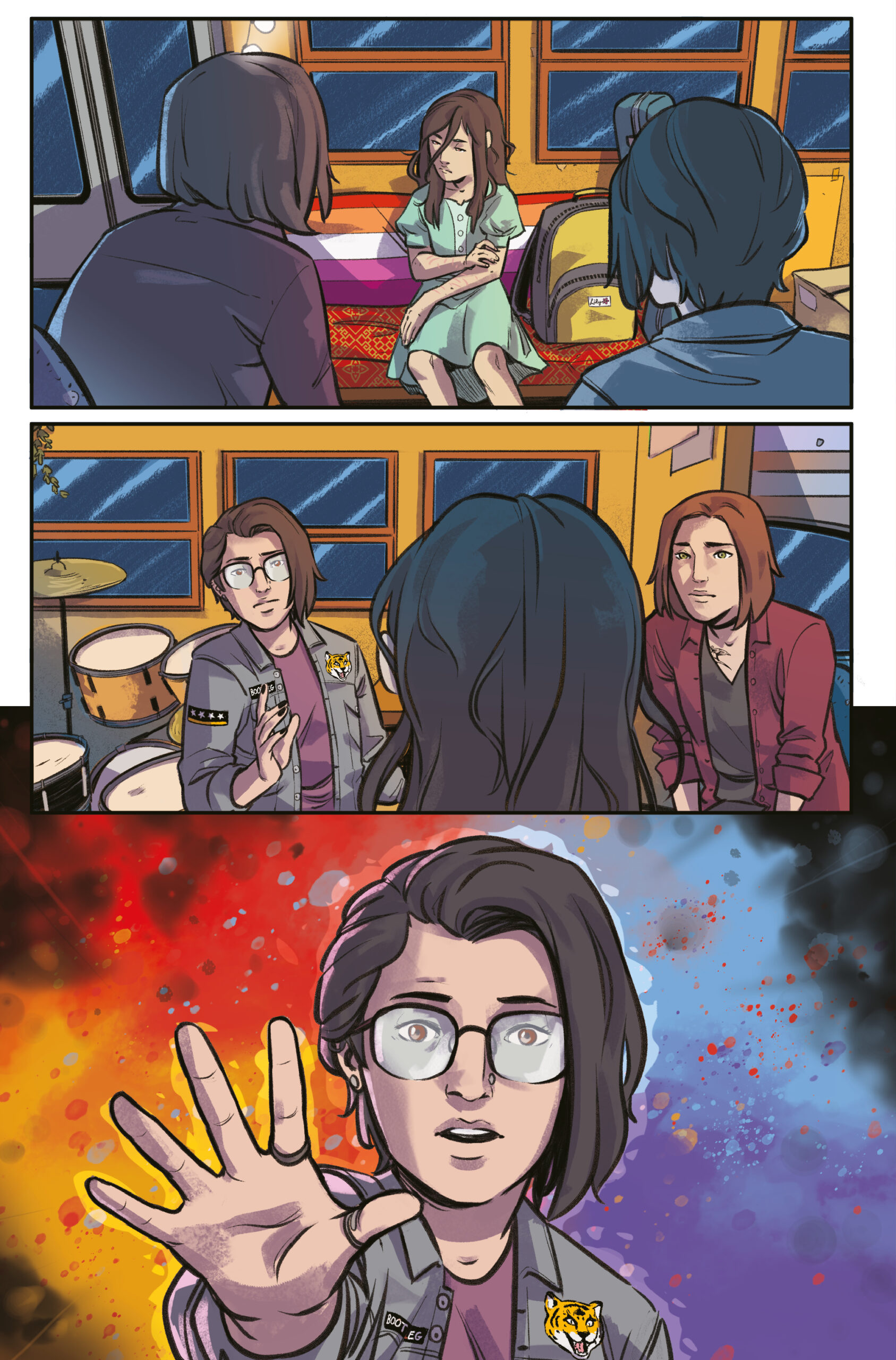 Alex attempts to use her powers on Lily; Life is Strange: Forget Me Not #1. Titan Comics. 2023.