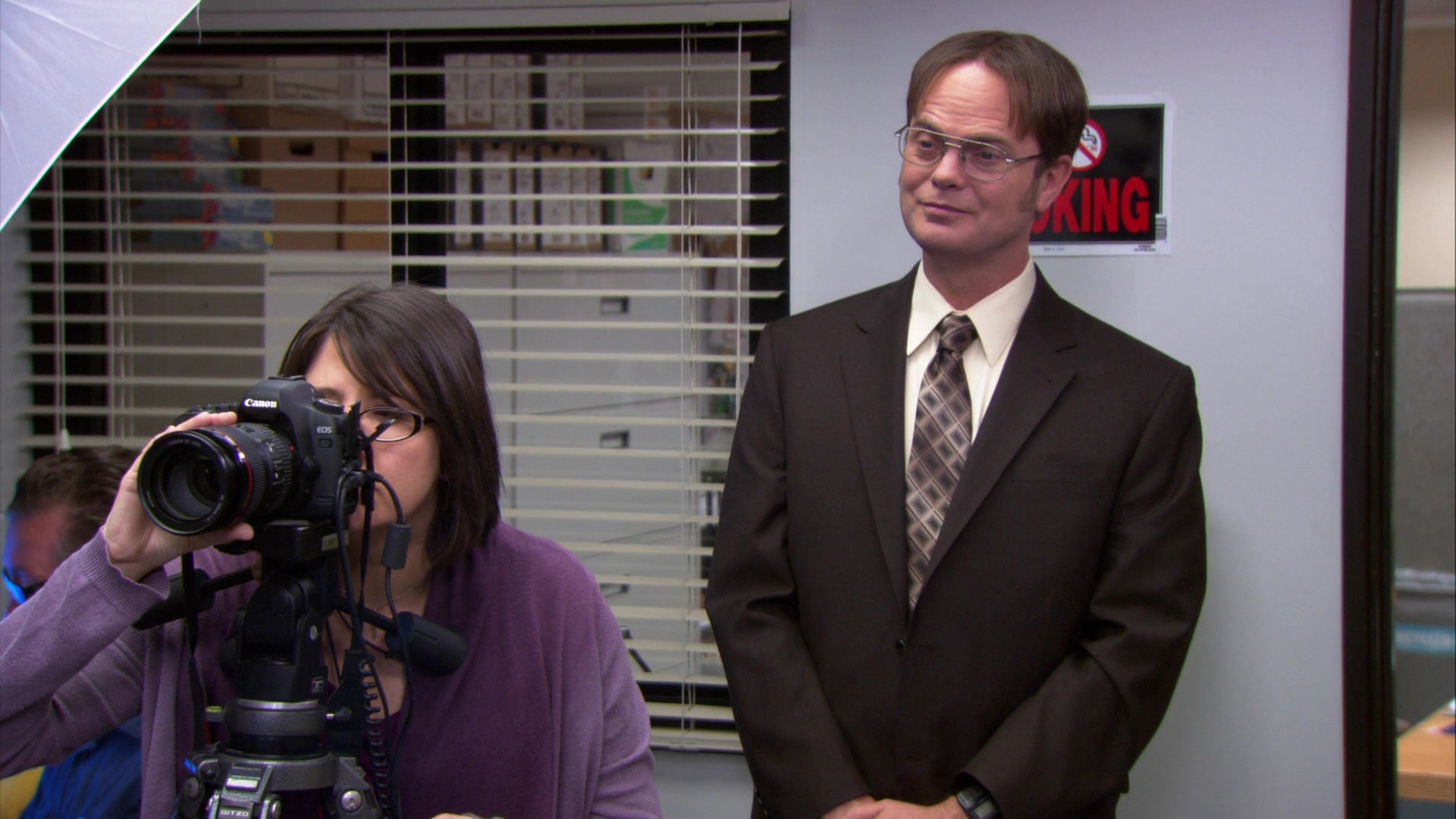 Dwight Schrute and camera crew; The Office (2005-2013)