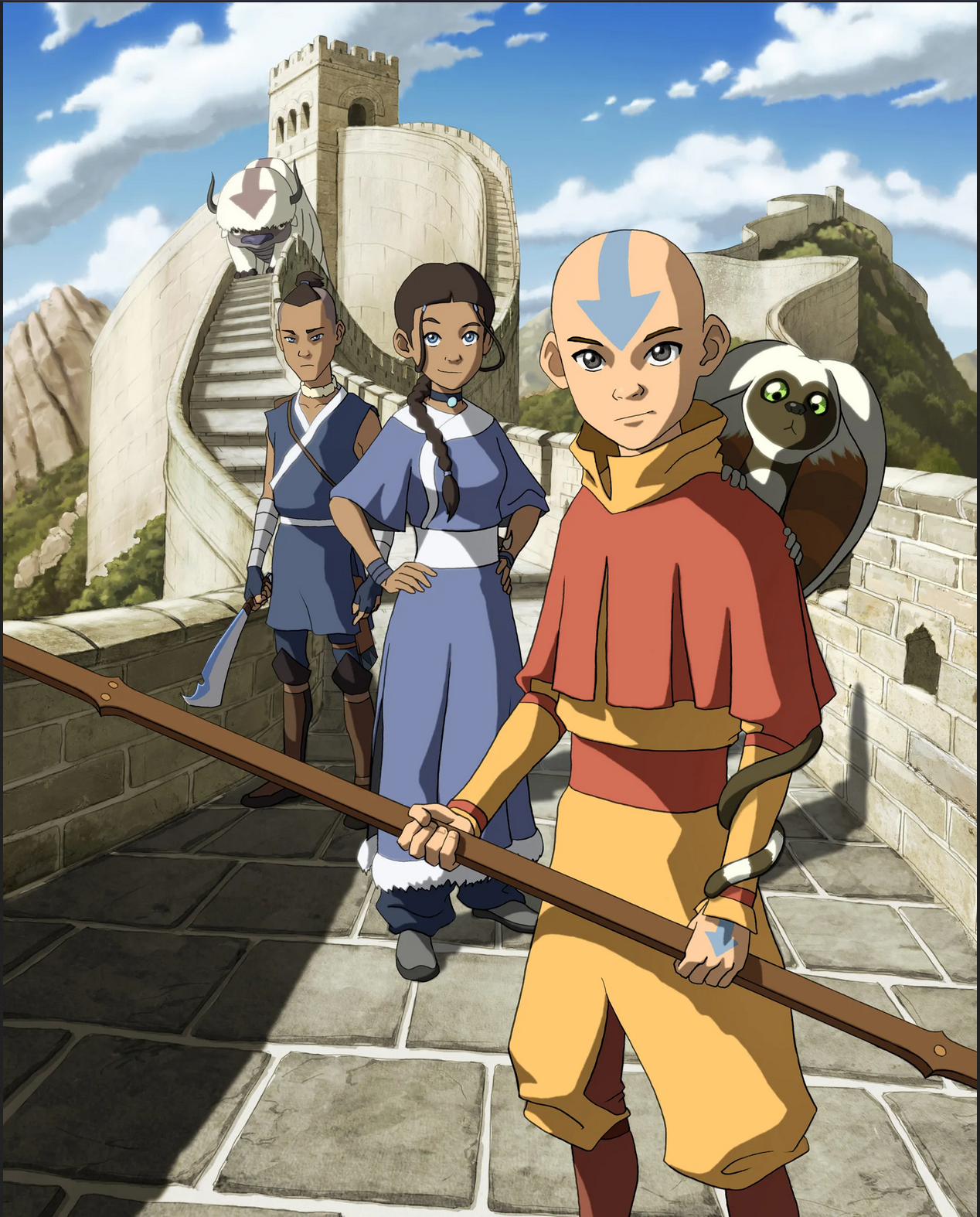 Avatar: The Last Airbender. 2005-2008. Nickelodeon Animation Studio.
Aang, Katara, and Sokka.