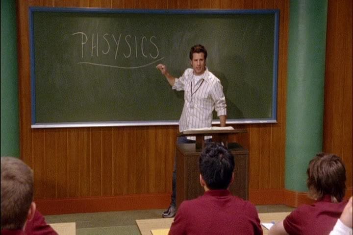 Shawn teaches a lecture on psychic physics, what he calls "phsysics". 