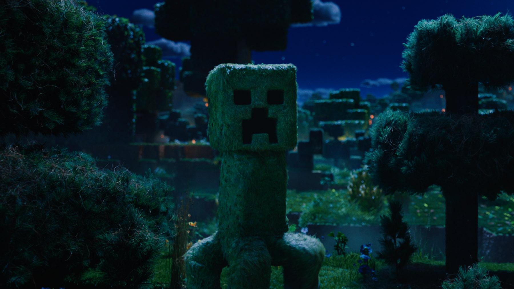 A Creeper as depicted in 'A Minecraft Movie' (2025). Hess, Jared. A Minecraft Movie, 2025.