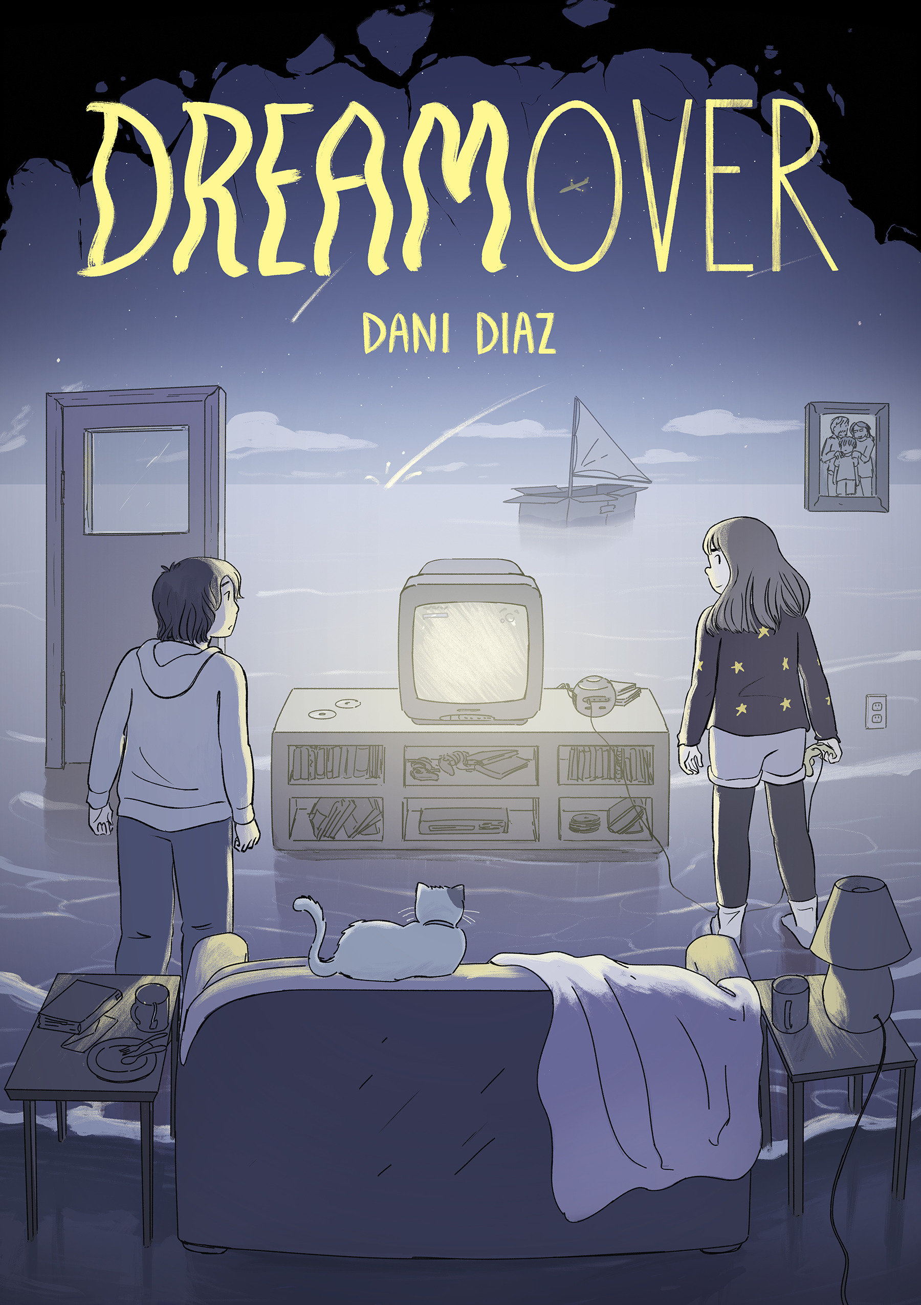 Cover for "Dreamover," depicting Nico and Amber entering a dream together.
