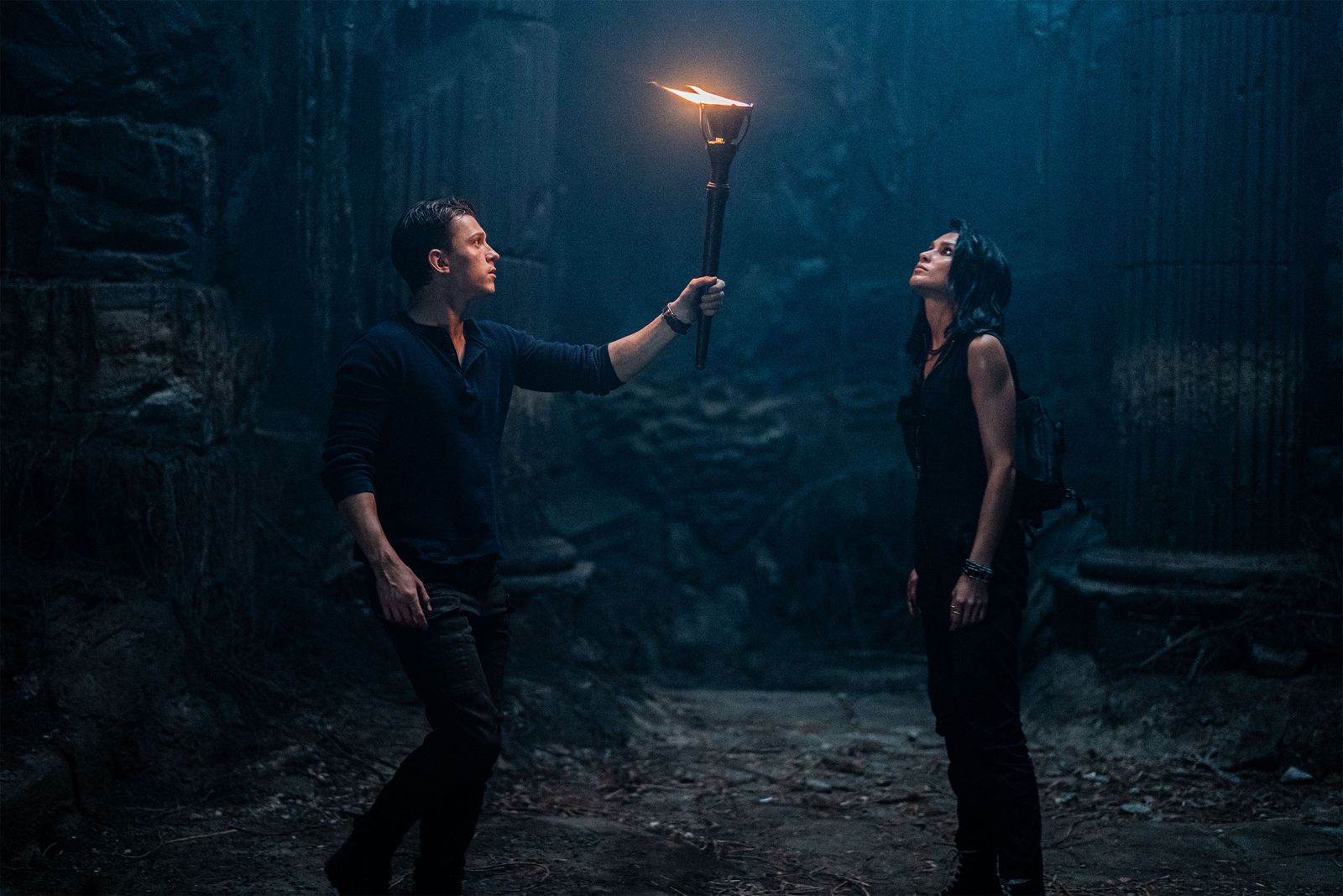 Tom Holland and Sophia Ali in Ruben Fleischer's 'Uncharted' (2022). Fleischer, Ruben. 'Uncharted', 2022.