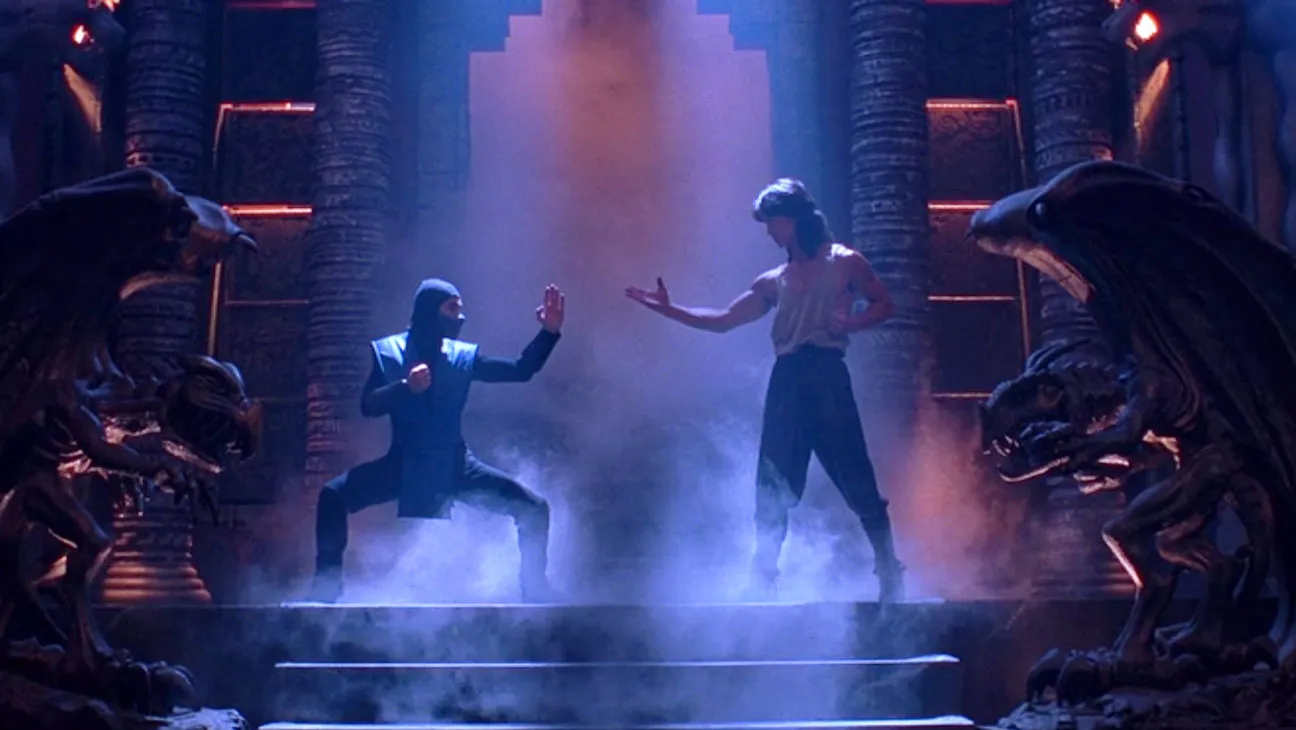 François Petit and Robin Shou in Paul W.S. Anderson's 'Mortal Kombat' (1995). Anderson, Paul W.S. 'Mortal Kombat', 1995.