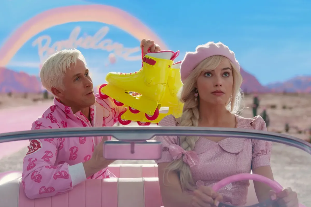 Barbie and Ken leaving Barbieland.