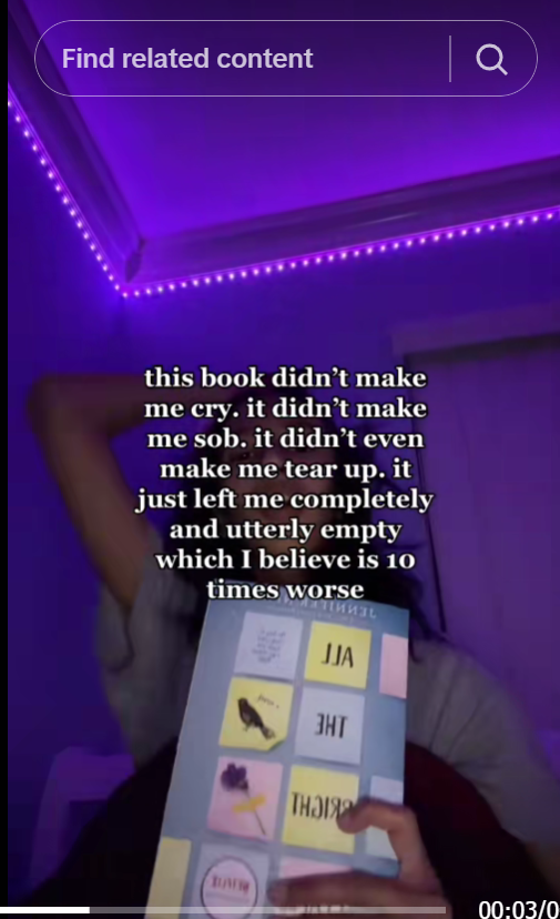 @samahsdiary. “Finished it yesterday and I have mixed emotions.” TikTok, 2022.