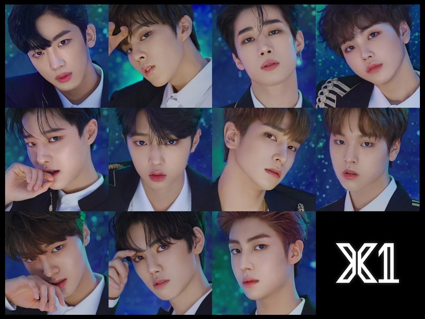 X1 member posing for their teaser images for their debut, Emergency: Quantum Leap.