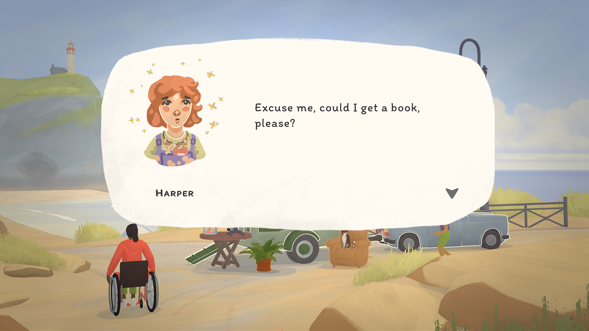 (LudoNarraCon 2025.) neoludic games. "Tiny Bookshop." Skystone Games (Steam), 2025.
