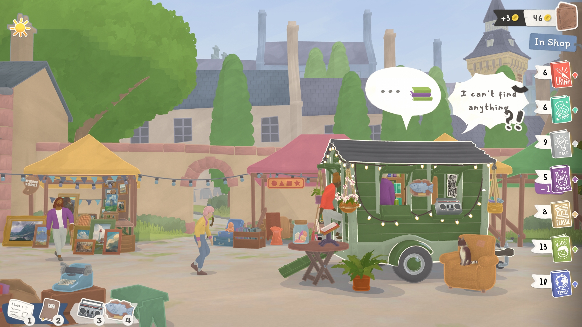(LudoNarraCon 2025.) neoludic games. "Tiny Bookshop." Skystone Games (Steam), 2025.
