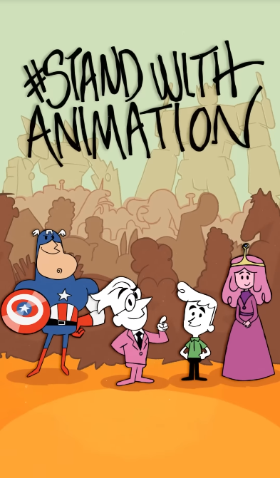 #StandWithAnimation image from Animation Workers United short