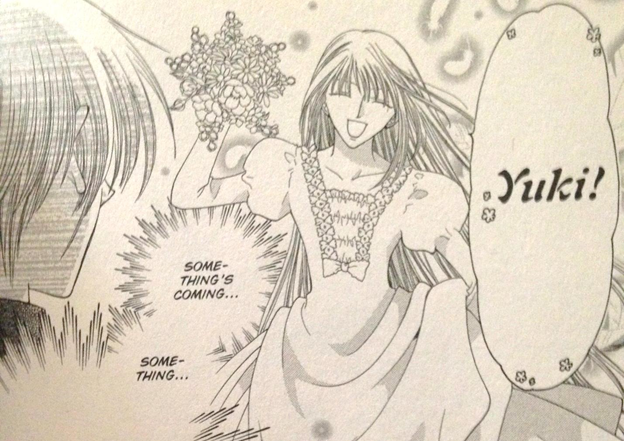 Ayame is very comfortable in a wedding dress. Fruits Basket. Natsuki Takaya. Yen Press, 1998-2006.